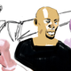 Early concept art of Uncle Aaron.